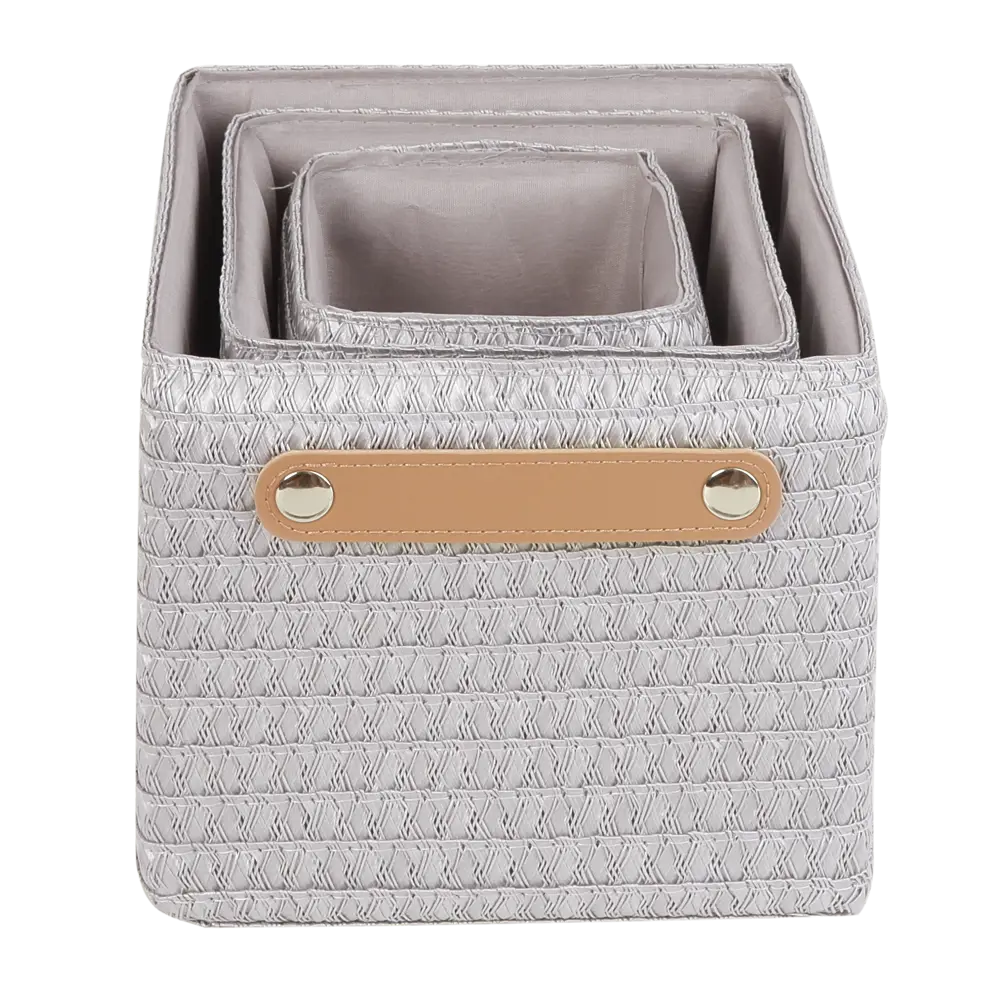 Корзина Sensea Paille 19x16x24.5 см, цвет серый Без серии STLM-2165222 - Вид №1