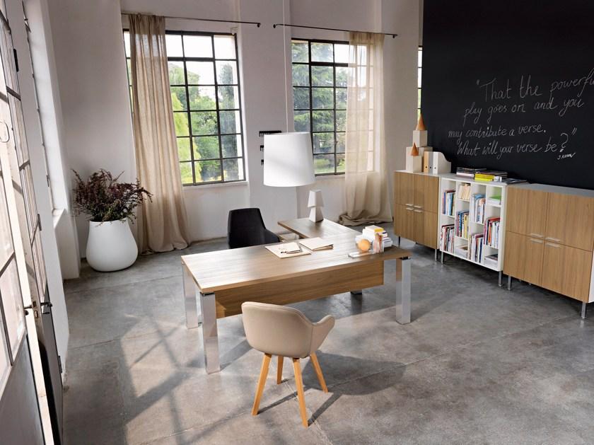 Sinetica Исполнительный угловой письменный стол из дерева Tao sun-id-1432620 - Вид №6