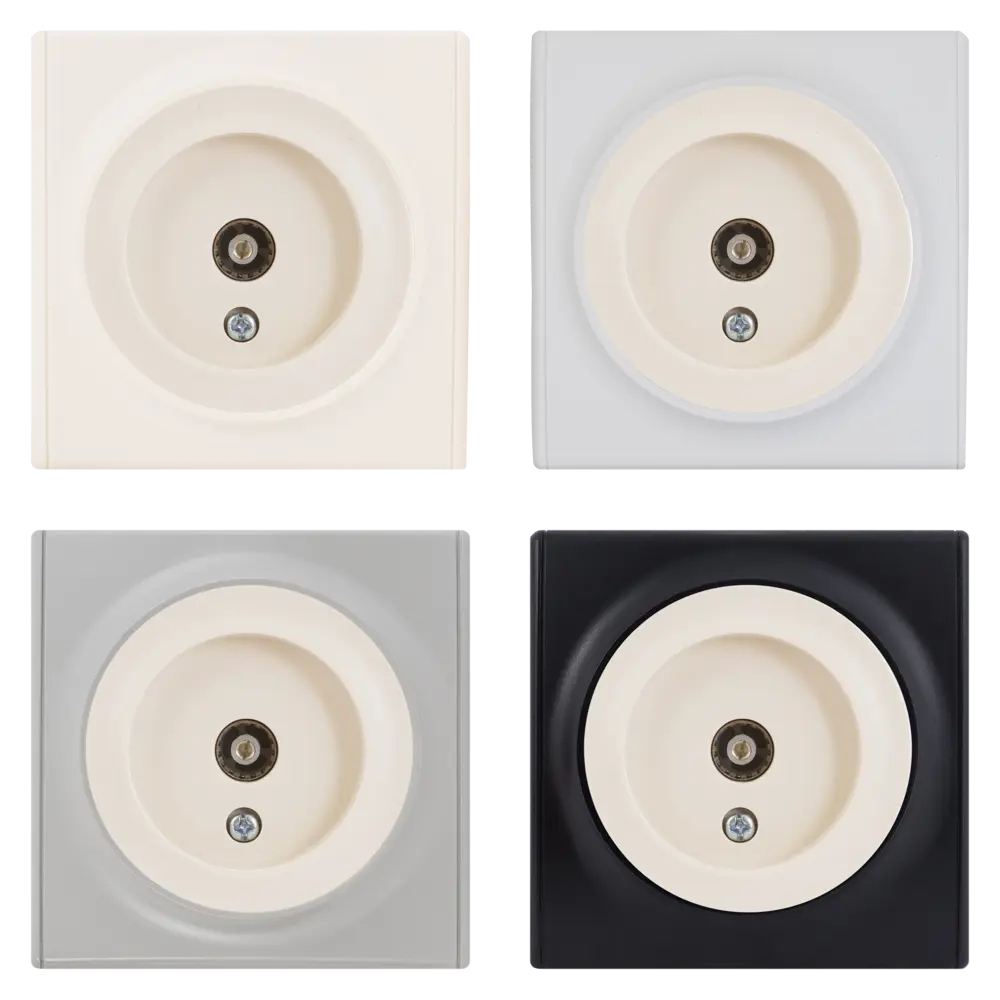 Телевизионная розетка OneKeyElectro Florence бежевая для скрытого монтажа 82126990 STLM-0019875 - Вид №1