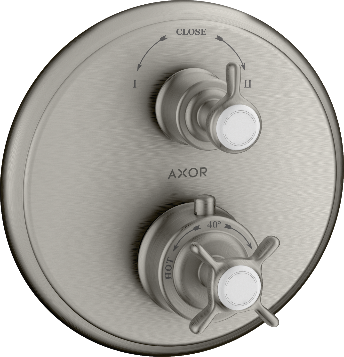 16820800 Термостат скрытого монтажа с поперечной ручкой и запорно-переключающим вентилем AXOR MONTREUX