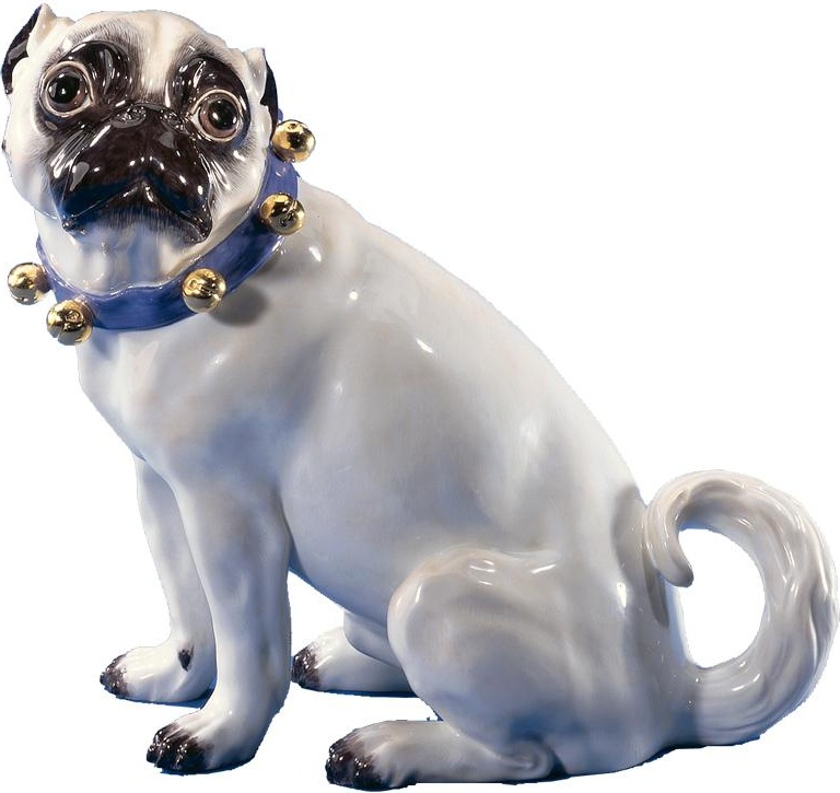 71560 Meissen Фигурка 18см "Мопс с бубенцами" (И.-И.Кэндлер, 1741г.) Фарфор 