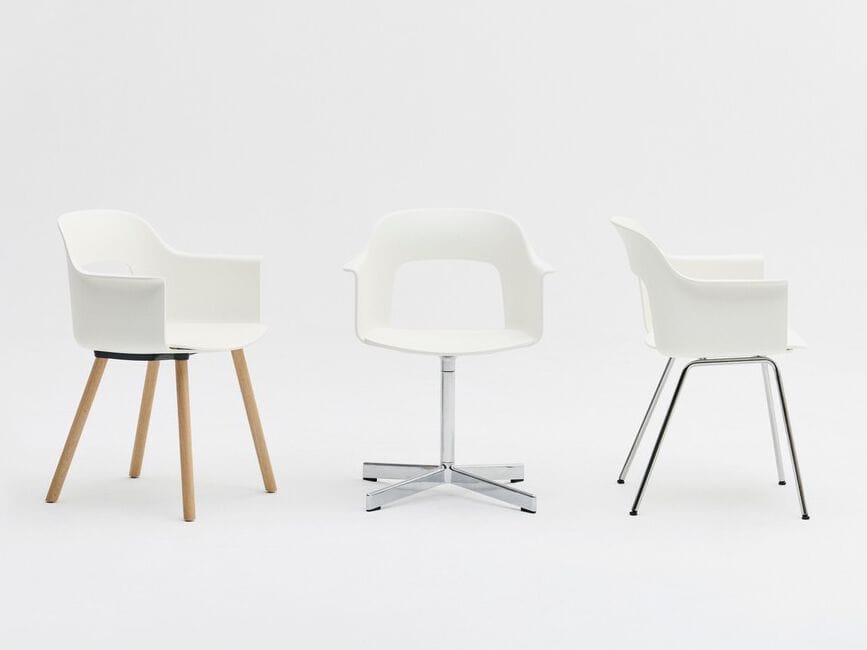 Полипропиленовый стул с подлокотниками с открытой спинкой Hay макет ARCH-00062765 - Вид №82