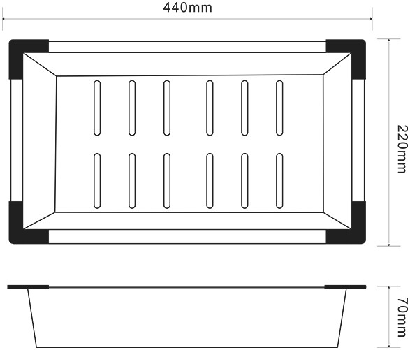 Коландер ZorG Inox C 12-51, сталь - Вид №1