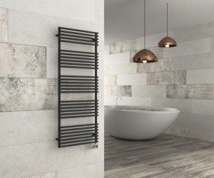 3581660050044 Cordivari Gloria 22, п/сушитель электрич. 430/790, цвет черный мат.(T01), цвет хром для термостата