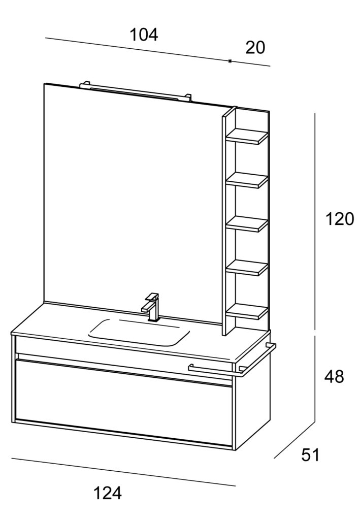 Duetto – 11 Mastella  Duetto  Комплект мебели для ванной - Вид №4