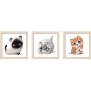 Модульная картина Котики 40x40 см 3 шт. 86327359 STLM-2058571