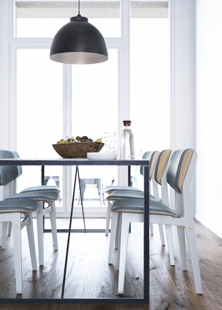 Мягкий стул SID Светлая берёза / Молочный / Ткань категория 2, арт. 001 THE IDEA  210635 Бежевый  - Вид №3