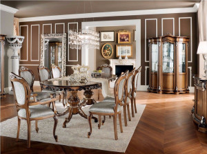 Овальный выдвижной стол для гостиной