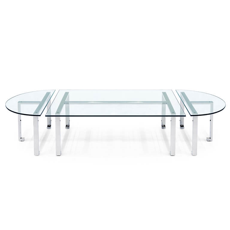 450149-02 ABHIKA КОФЕЙНЫЙ СТОЛ KOMPO H40 200X80 SILVER 