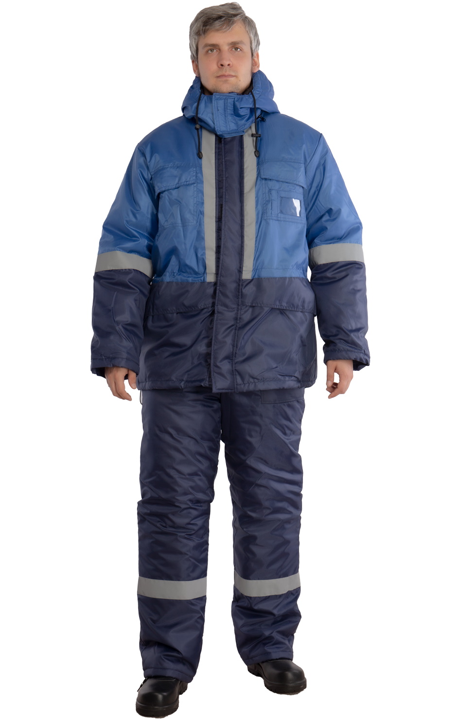 5033057 Костюм СУРГУТ утепленный ткань Оксфорд темно-синий василек  Зимняя спецодежда  размер 48-50/182-188  - Вид №11