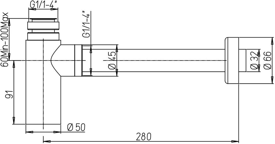 Paini Cox 78CR849 сифон  - Вид №2