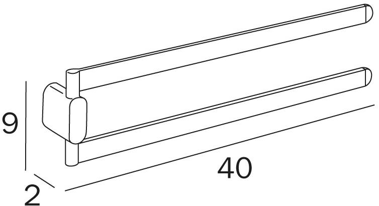 INDA® Поворотный держатель для полотенец из хромированной латуни Mito A20150 - Вид №1