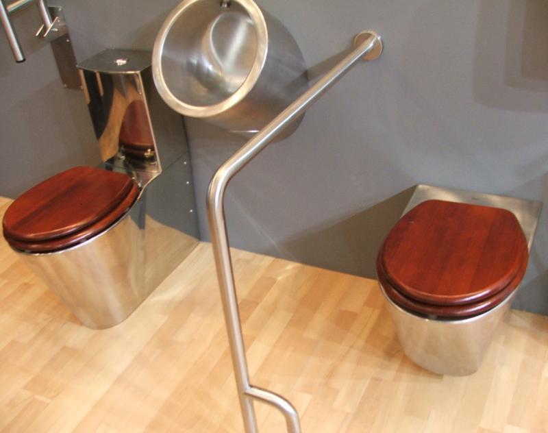 8644 Приставной унитаз напольный Хромированный PURUS Steel Германия - Вид №3