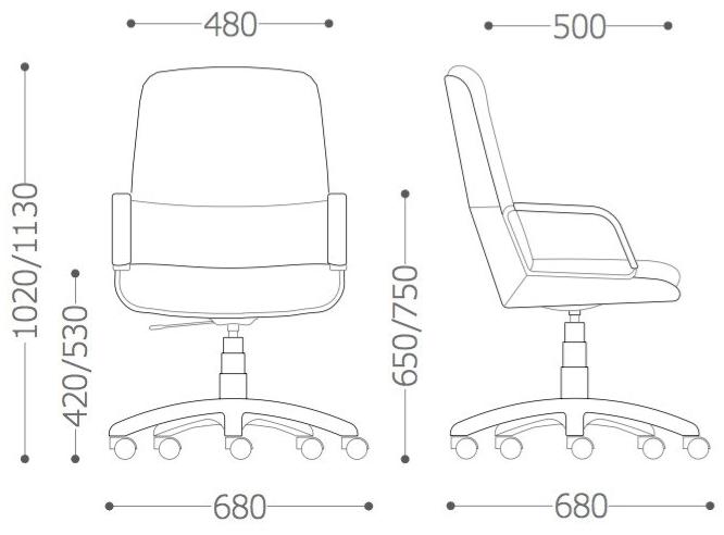 VAGHI Офисное кресло на шарнире с подлокотниками Kiruna executive Kld7/kldf/kid7/kidf - Вид №4
