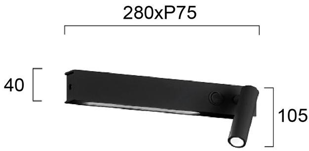 Terzo Light Регулируемый светодиодный настенный светильник из стали  V4243500, v4243501  - Вид №2
