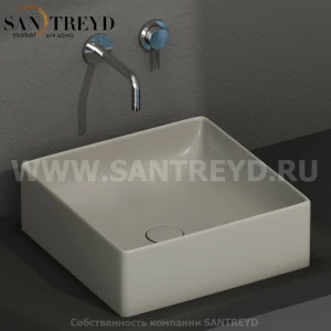 B6Q42CC Накладная раковина на столешницу  квадратная Ceramica Globo T-EDGE