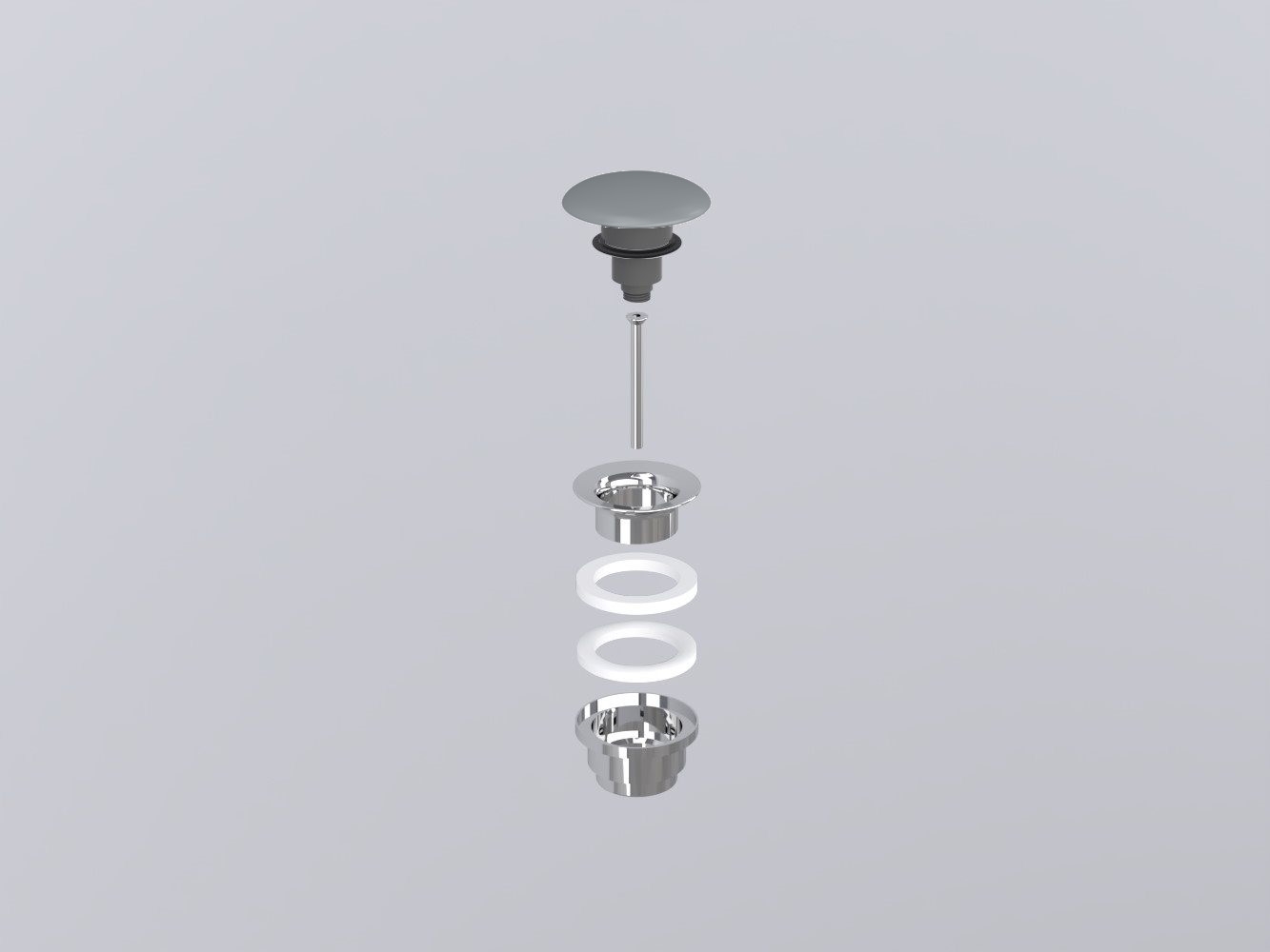 PIL01-BR Универсальный донный клапан click/clack хром с керамической крышкой cielo Запасные части и аксессуары Ceramica Cielo