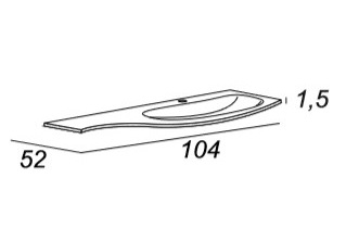 Мебель для ванной CEZARES VAGUE 104 Antacite 44221 - Вид №6