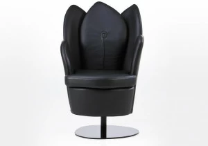 brühl Поворотное кожаное кресло Morning dew