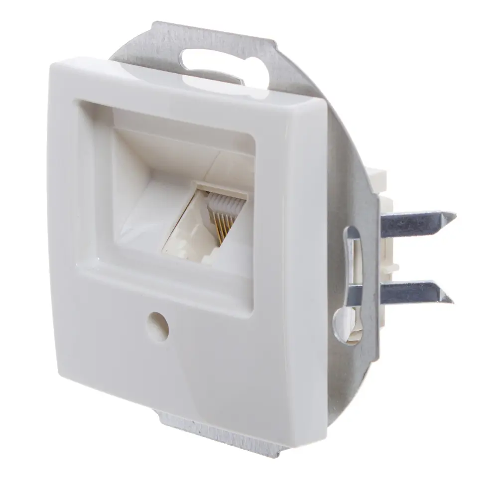 Телефонная розетка встраиваемая ABB BJB Basic 55 RJ11, цвет белый 14302982 STLM-2036763 - Вид №2