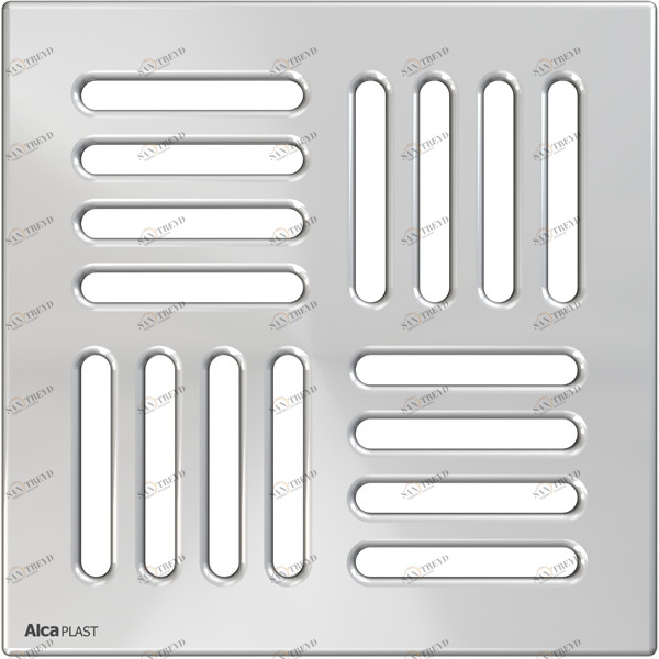 Решетка 143×143 мм нержавеющая сталь ALCAPLAST MPV005