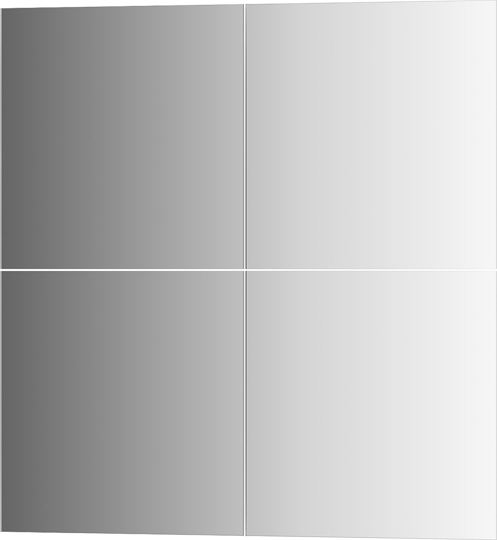 BY 1408 Зеркальная плитка со шлифованной кромкой - комплект 4 шт EVOFORM Reflective