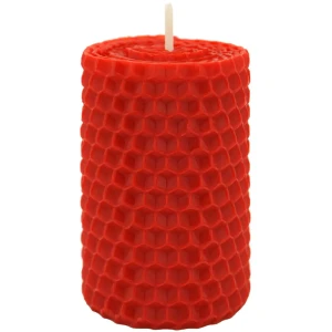 Свеча вощинная цилиндр красная 3x6.5 см