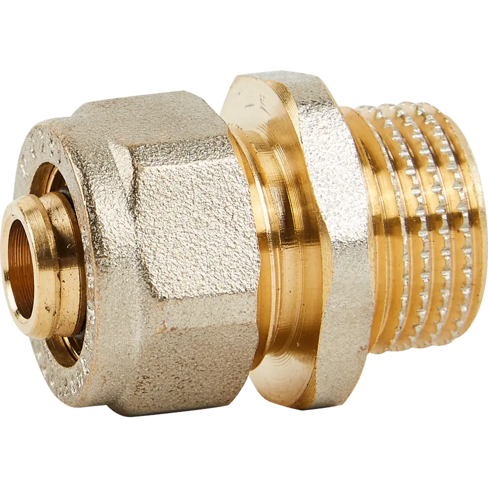 Переходник Aquasfera 1/2"x16 мм НР никелированная латунь 027-8721 82890155 STLM-2085409  - Вид №1