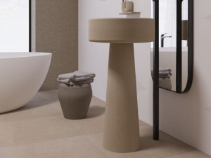 Отдельно стоящий умывальник из камня Лечче