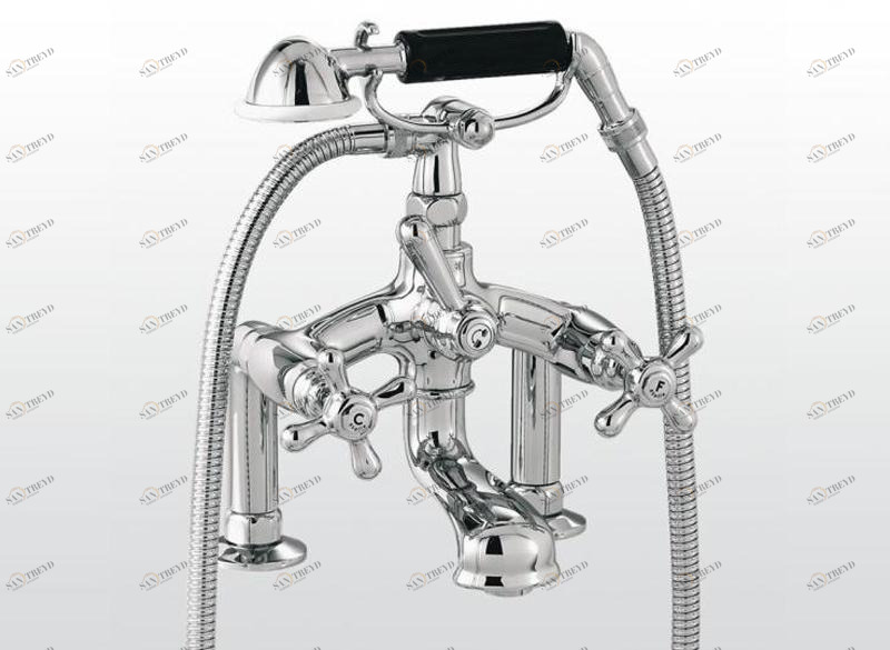 RUBINETTERIE STELLA Смеситель для ванны в классическом стиле на 2 отверстия Roma sun-id-1436811