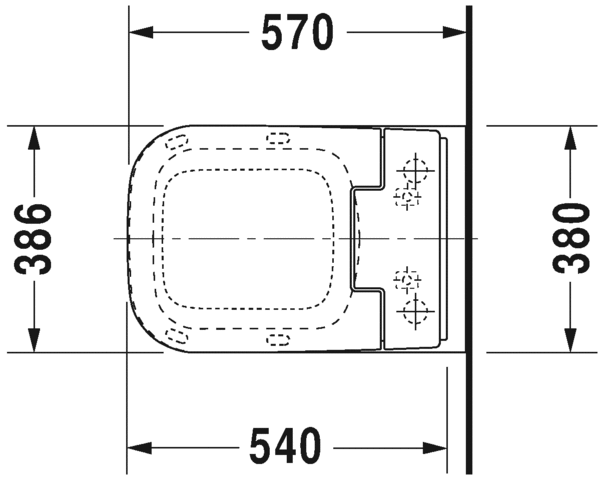 2561592000 Подвесной унитаз настенный Белый Duravit P3 Comforts Германия - Вид №3