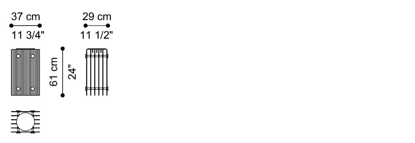 Высокий стеклянный и металлический журнальный столик Gianfranco Ferré Home Veil ARCH-00093280 - Вид №2