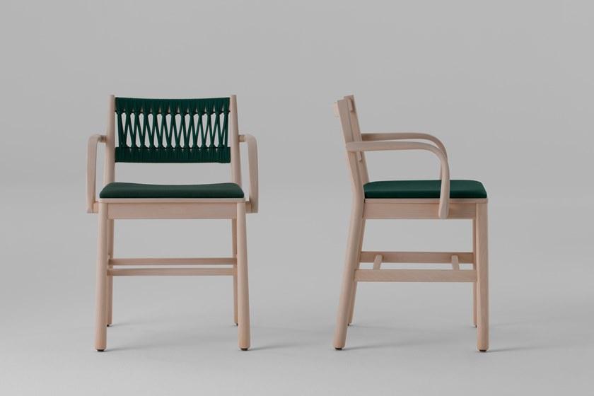 TrabA' Стул из бука со встроенной подушкой Julie 0021-imb-ar - Вид №3