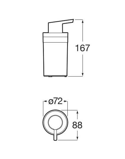 Стеклянный дозатор мыла Roca Виктория ARCH-00069017 - Вид №1