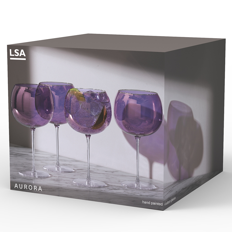G1620-24-887 Набор бокалов aurora, 680 мл, фиолетовый, 4 шт. LSA International  - Вид №4