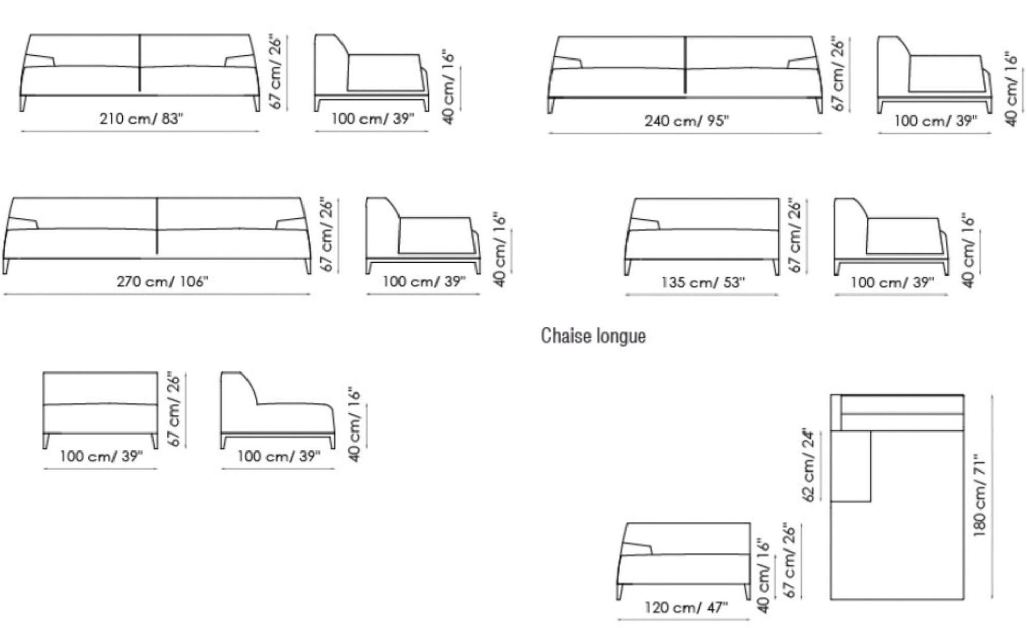 Bonaldo Модульный угловой диван с шезлонгом sun-id-1417845 - Вид №3