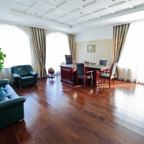 Массивная доска Amber Wood Шоколад Дуб с брашью (Текстурированная) 300-1800х150 мм 2600300260 - Вид №2