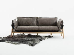 Кожаный диван Як