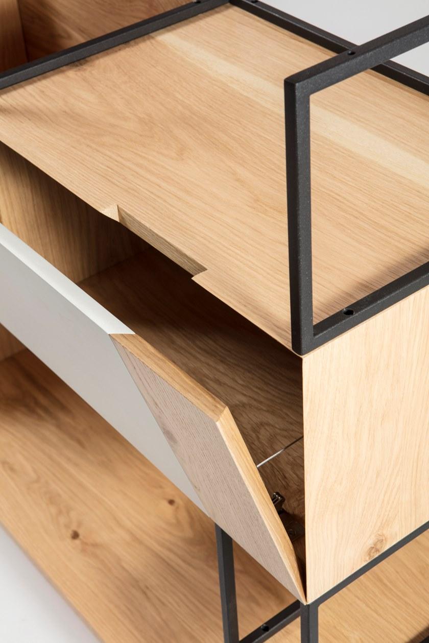 Medulum Отдельностоящий модульный книжный шкаф из дуба с ящиками Opus sun-id-1422922 - Вид №3