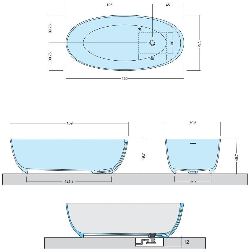 DISENIA Отдельностоящая овальная ванна Round sun-id-1437501 - Вид №5