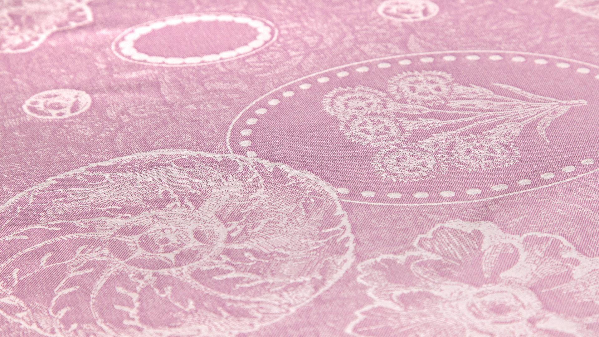 10595171 Garnier-Thiebaut Скатерть 175х175см "Блеск" (сакура) Ткань  - Вид №1