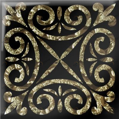 Напольная вставка Классик золото 6,6х6,6 Роскошная мозаика sun-id-329519