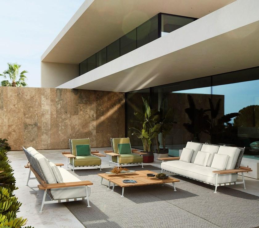 Cassina Прямоугольный журнальный столик из алюминия и дерева Fenc-e nature sun-id-1426204 - Вид №4