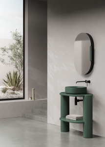 Керамическая раковина с одной столешницей