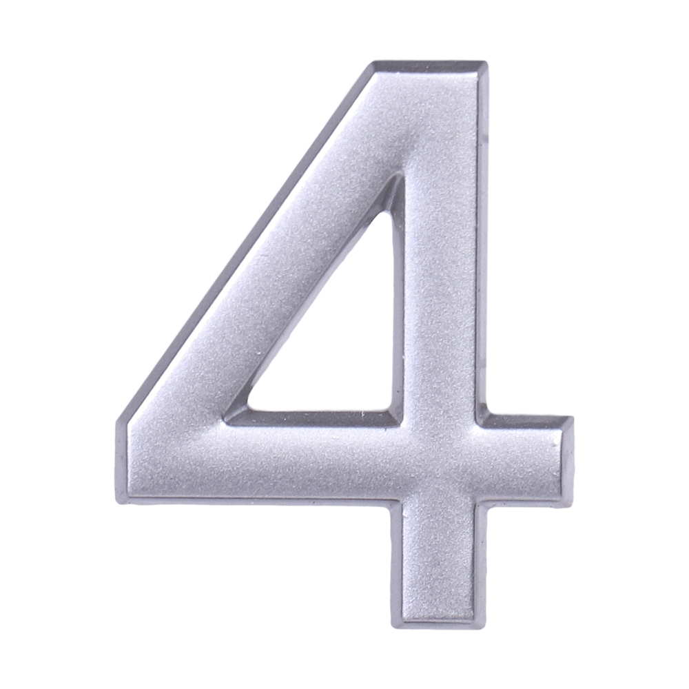 Дверной номер  «4», 32х5х40 мм, матовое серебро LJPS0090 Public Steel Россия 