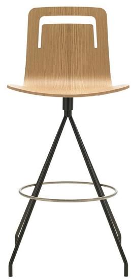 Viccarbe Табурет поворотный деревянный со спинкой Klip sun-id-1459762 - Вид №1