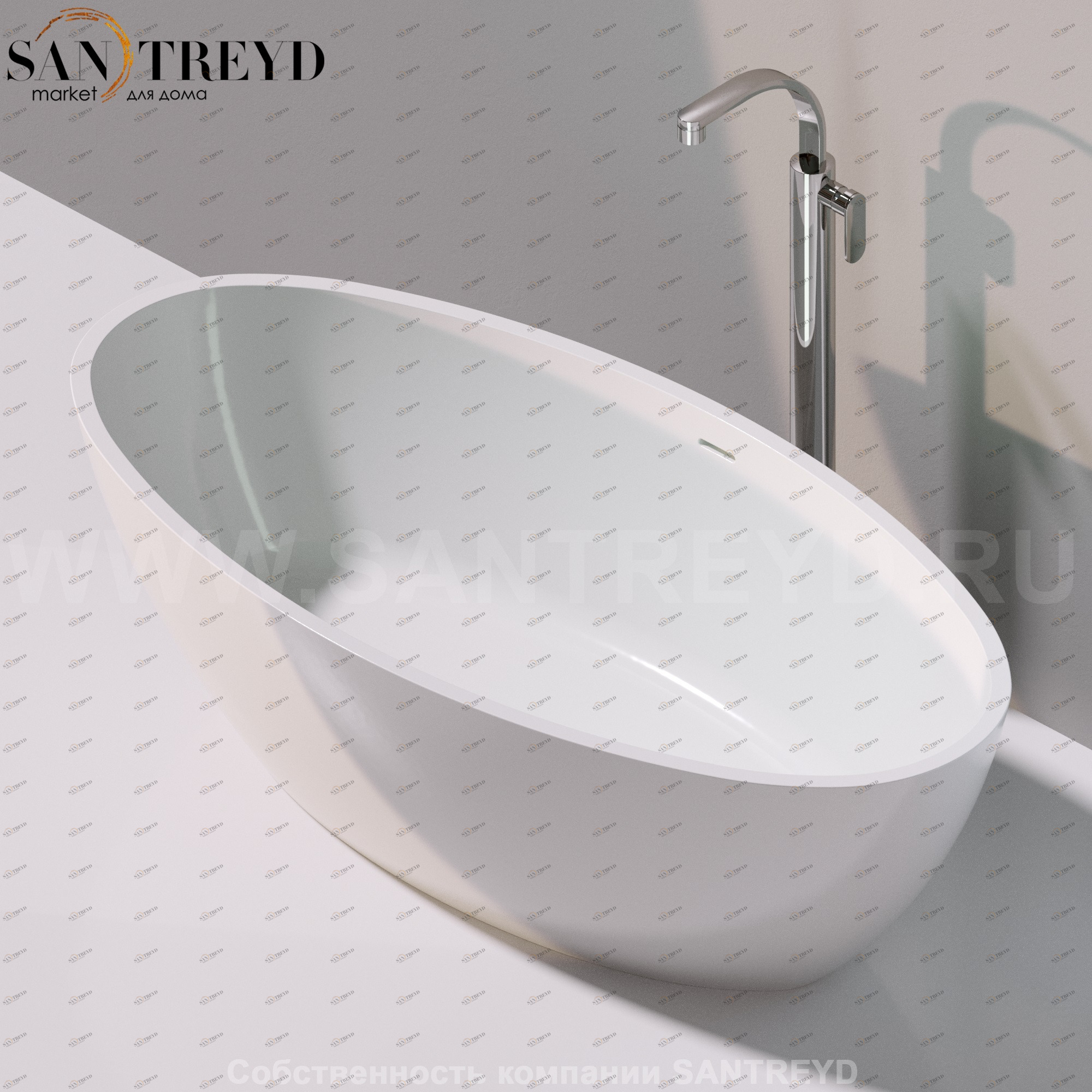 Flaminia APP Ванна свободностоящая 165 см белая AP165V.9016 Ceramica Flaminia AP165V9016