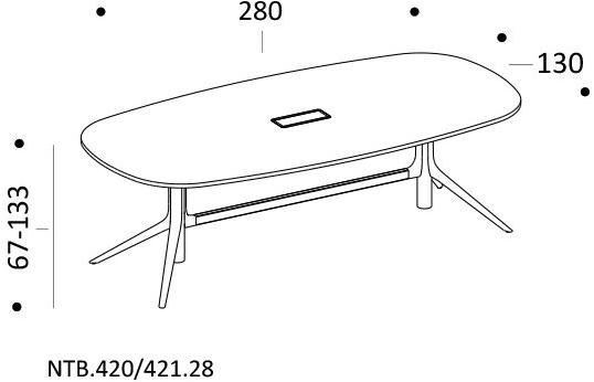 ICF Прямоугольный стол для совещаний, регулируемый по высоте, с системой управления кабелями Notable sun-id-1370700 - Вид №27