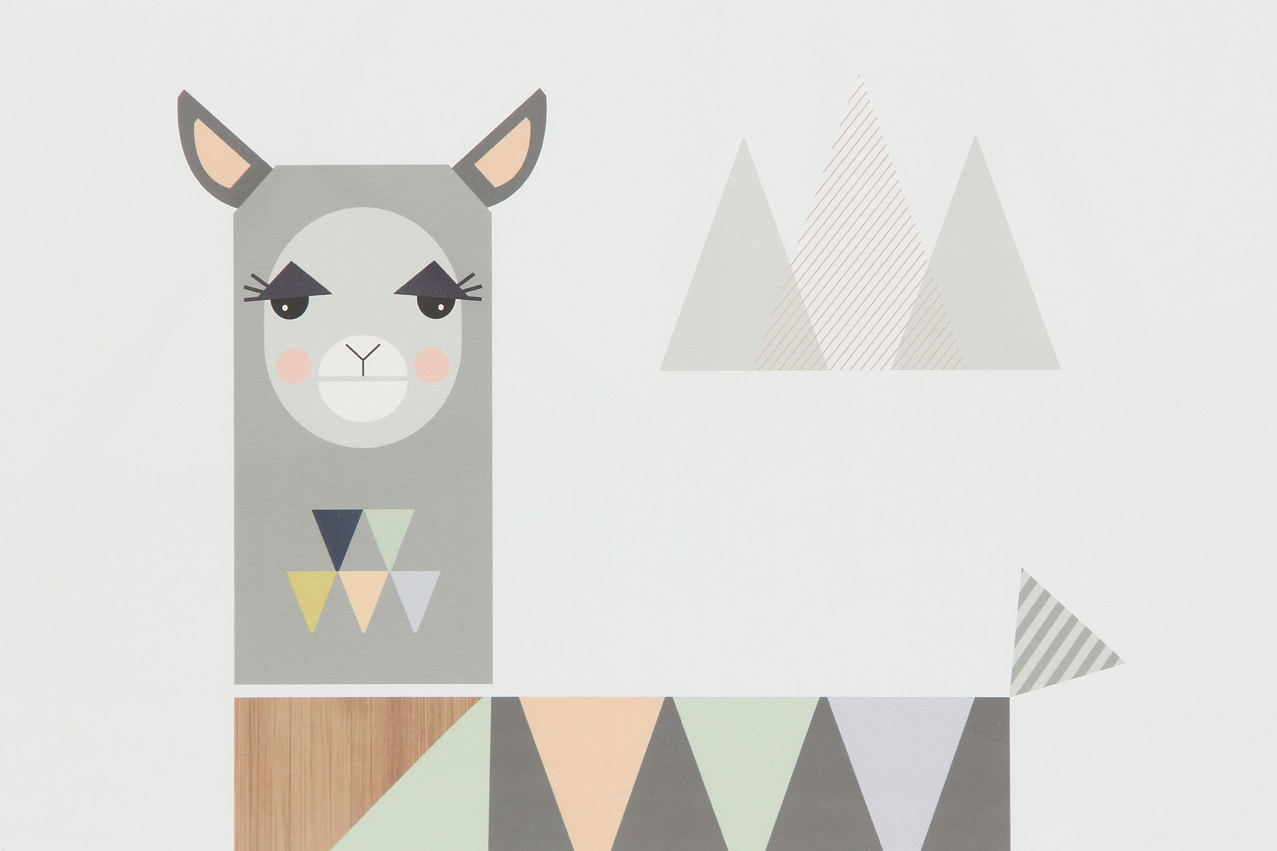 2000983162267 Постер Llama COSMO RED  - Вид №1