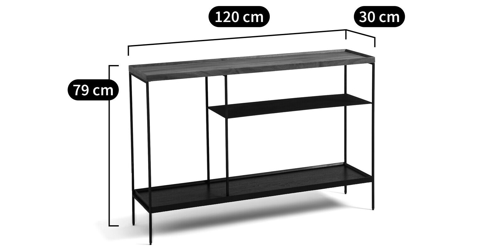 Прямоугольная консоль из дерева и металла AMPM Tidder ARCH-00149461 - Вид №5